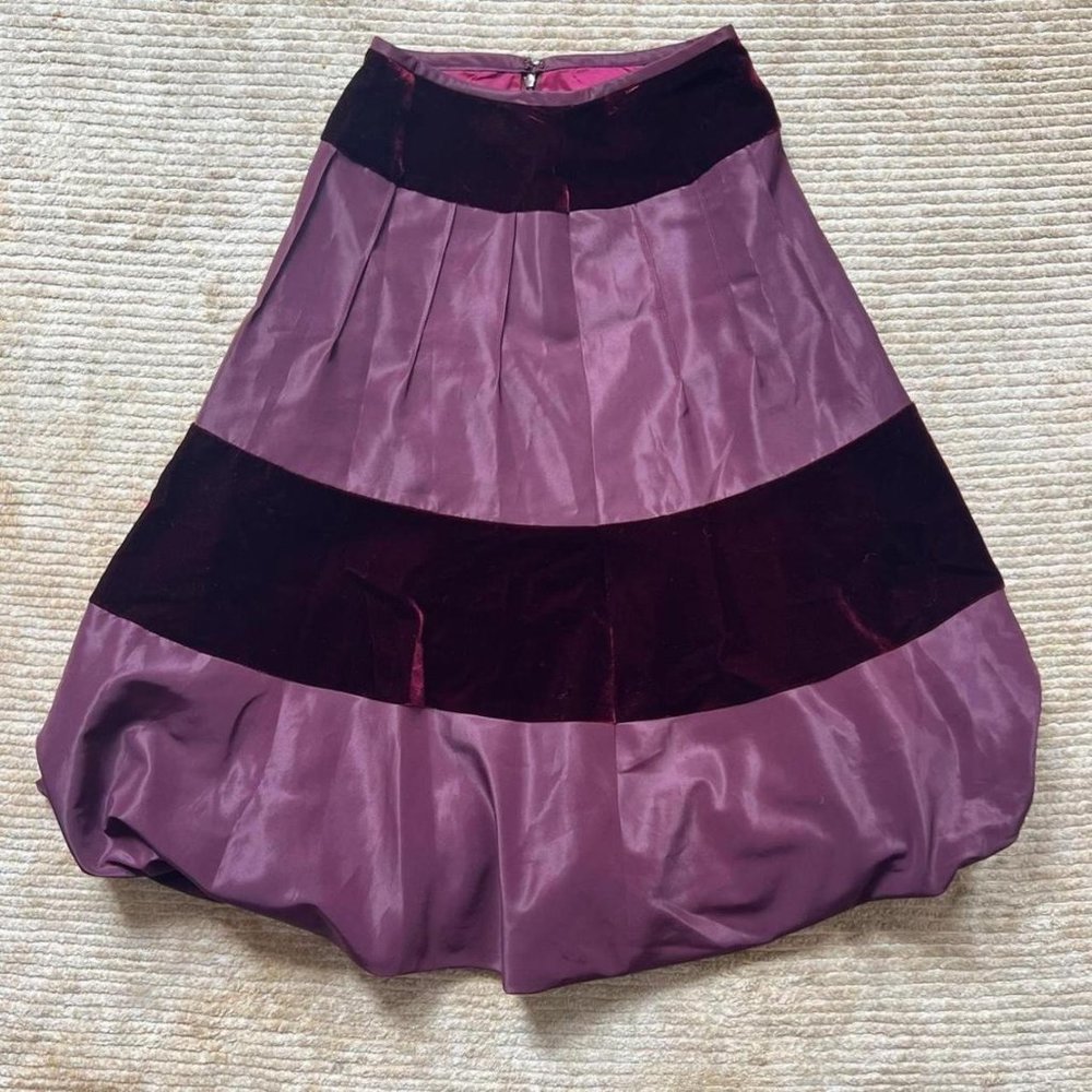 Parisian Women's Burgundy and Purple Skirt